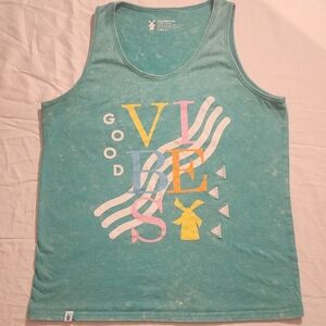 Vibes teal Dutch Bros tank top 2022